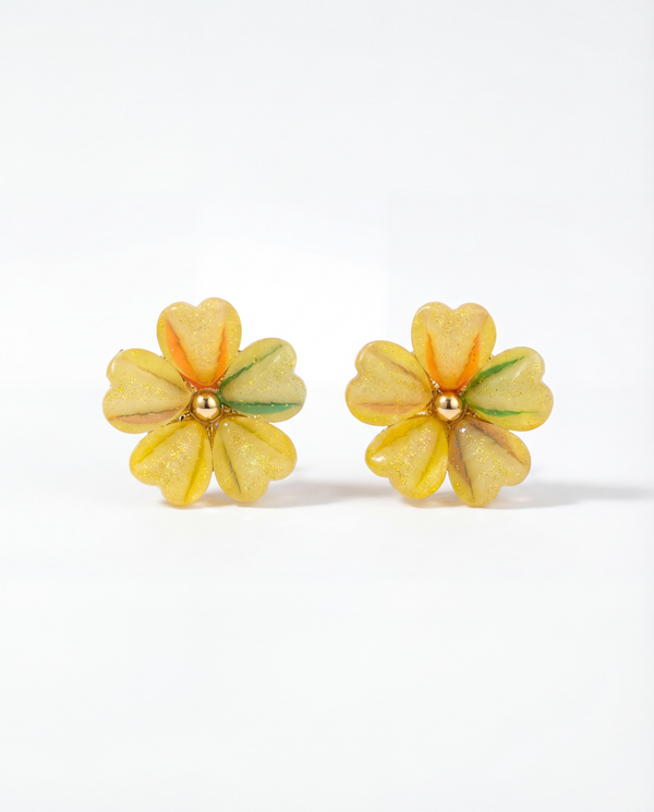 Sun Petal Bloom Stud Earrings