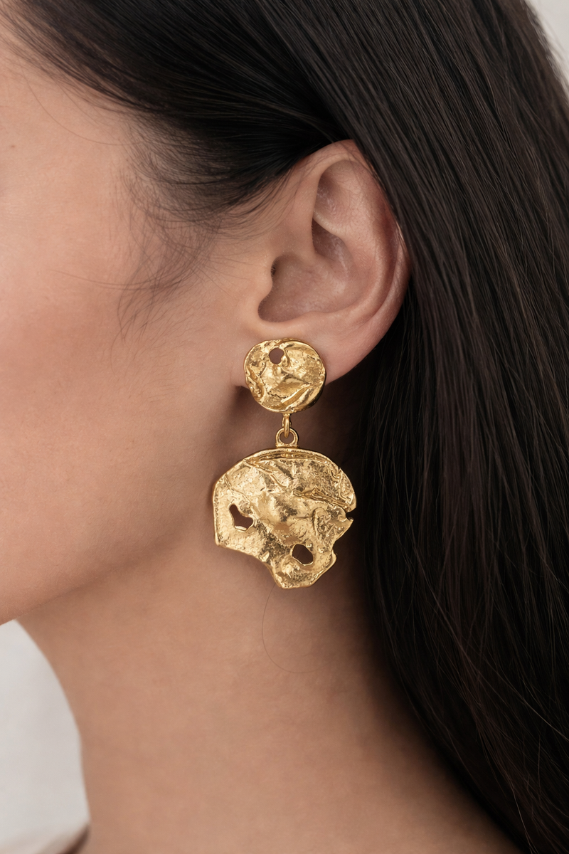 Molten Aura Drop Earrings