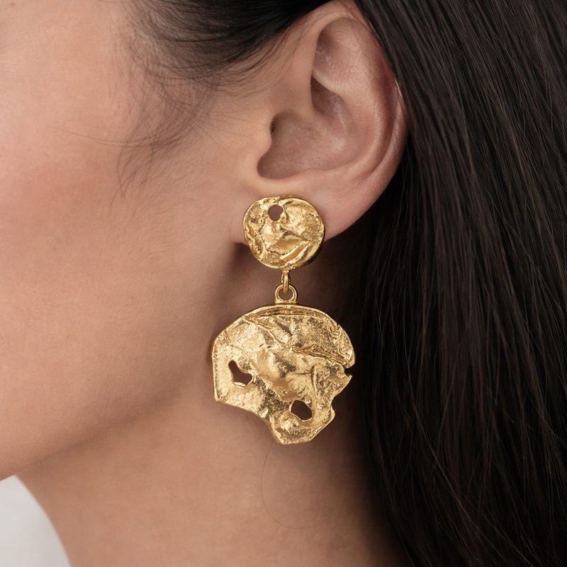 Molten Aura Drop Earrings