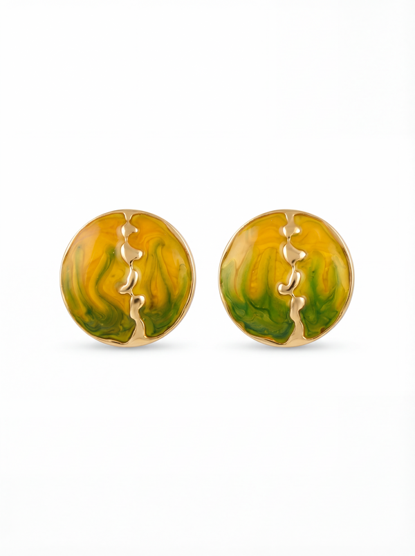 Citrine Vein Stud Earrings