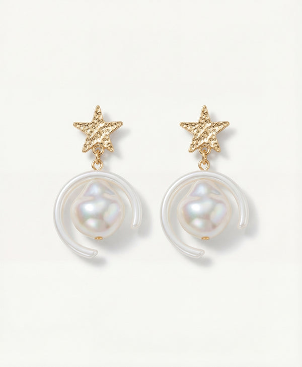 Starluna Pearl Drop Earrings
