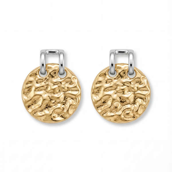Dual Coin Drop Earrings