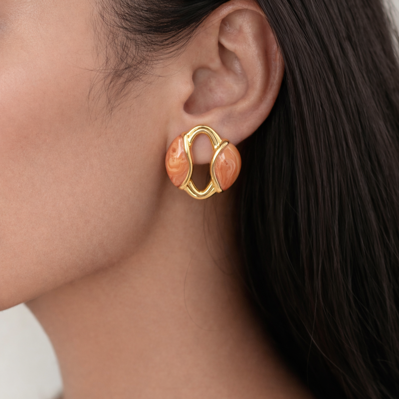 Saffron muse studs