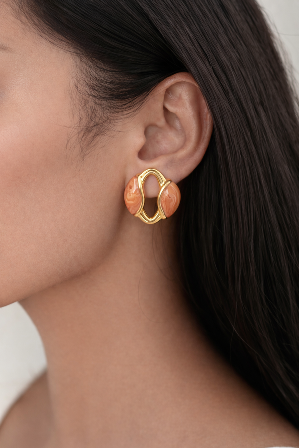 Saffron muse studs