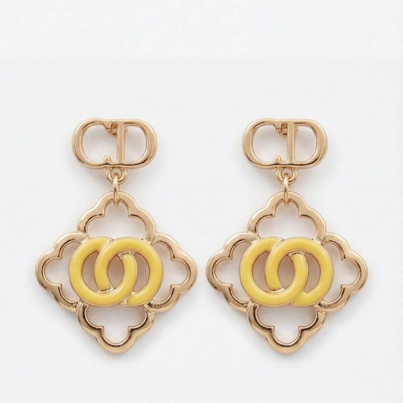 Amber Loop Quatre Drop Earrings