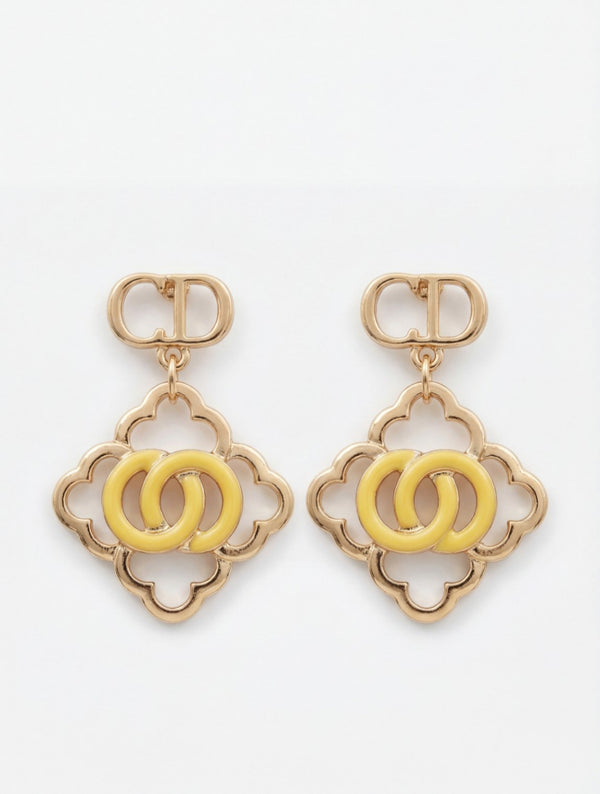 Amber Loop Quatre Drop Earrings