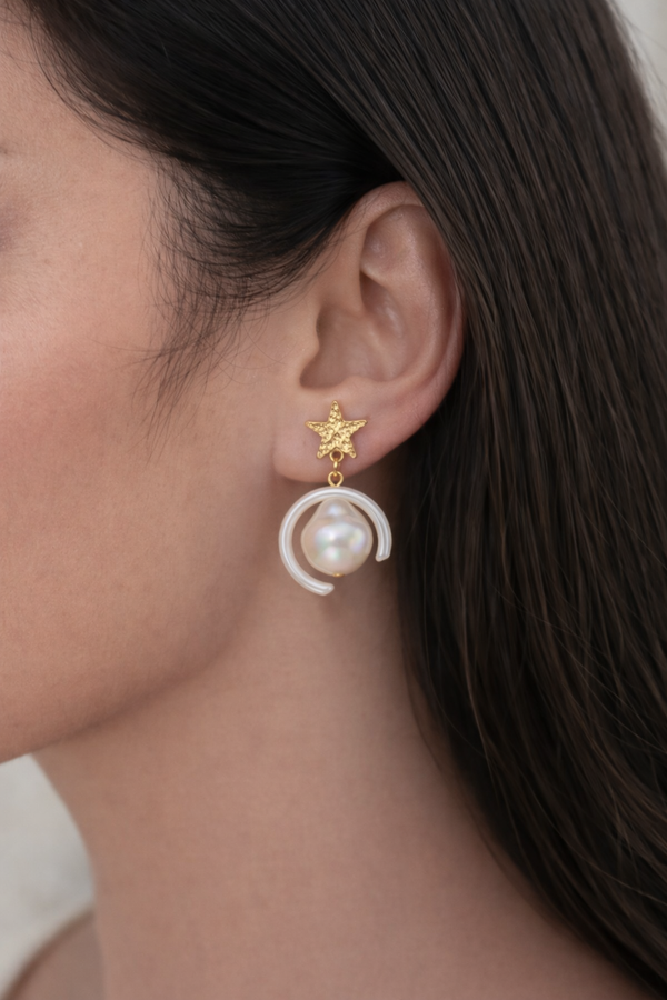Starluna Pearl Drop Earrings