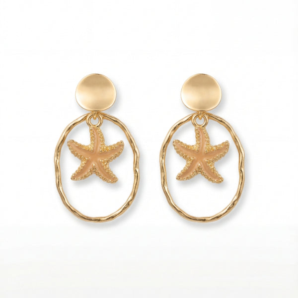 Peach Tide Drop Earrings