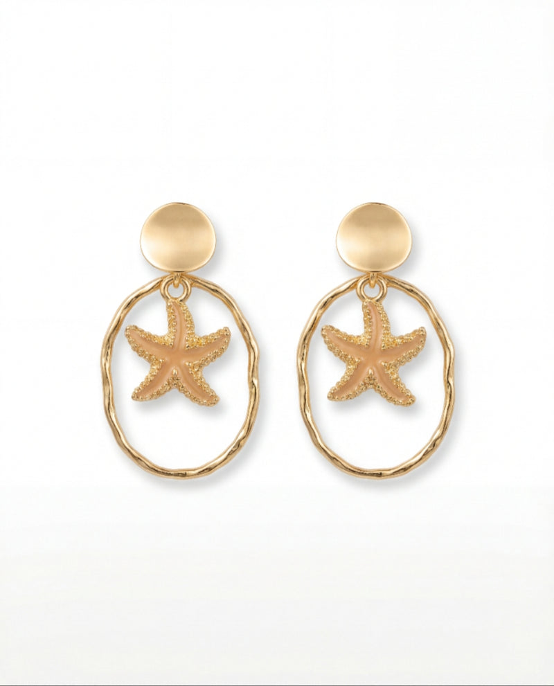 Peach Tide Drop Earrings