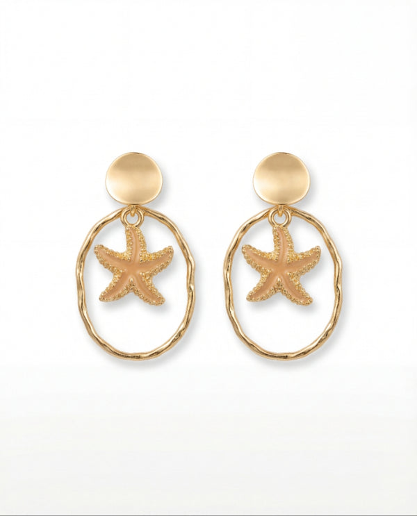 Peach Tide Drop Earrings