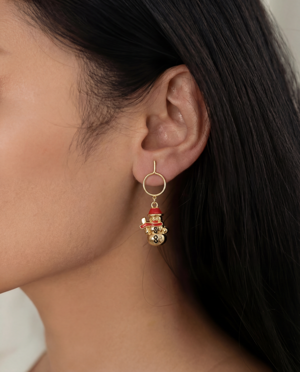 Noel Snowman Drop Earrings