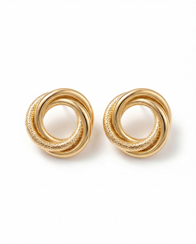 Dual Loop Stud Earrings