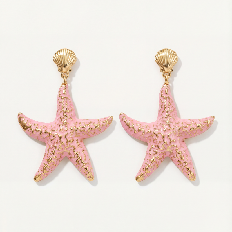 Blush tide drop earrings