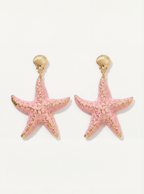 Blush tide drop earrings