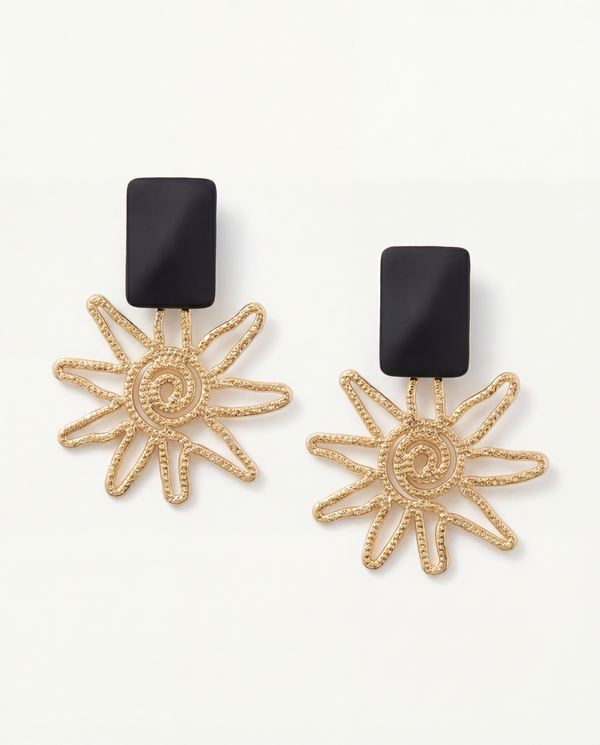 Sunflare Noir Earrings
