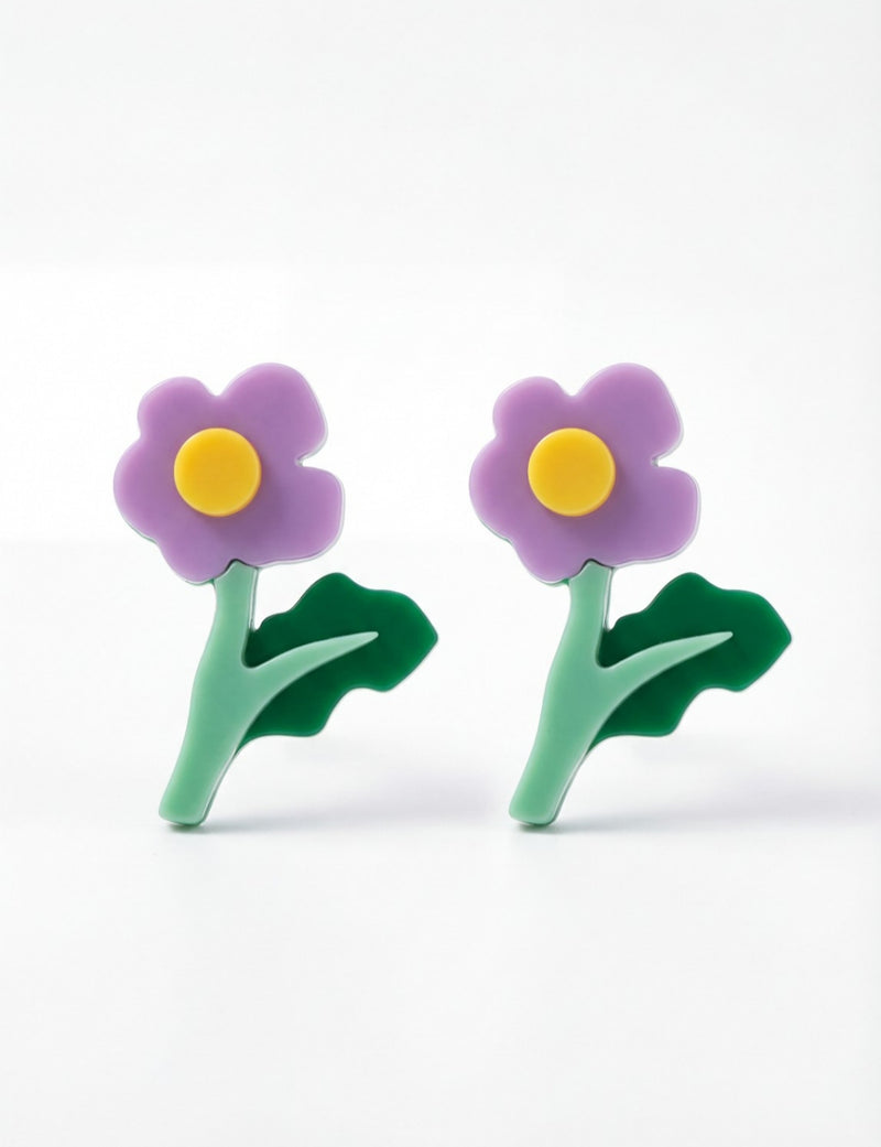 Lavender Pop Stud Earrings