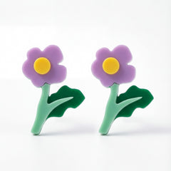 Lavender Pop Stud Earrings