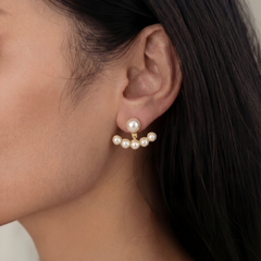 Pearl Arc Jacket Earrings