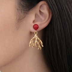 Ruby Reef Drop Earrings