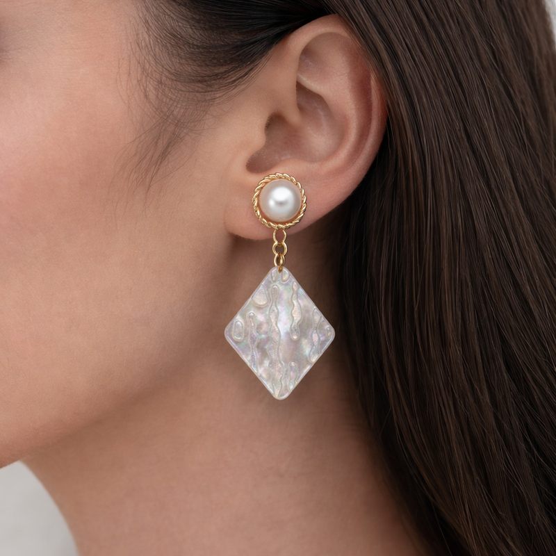 Pearl Mirage Drop Earrings