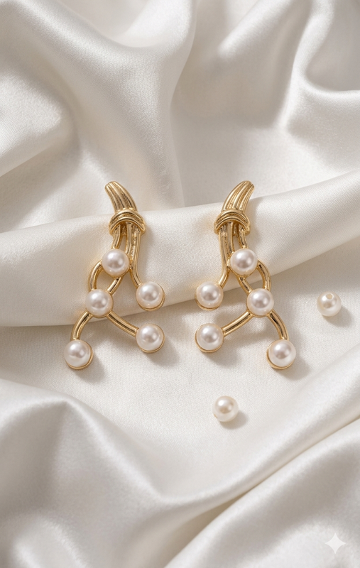 Serene Pearl Branch Earrings