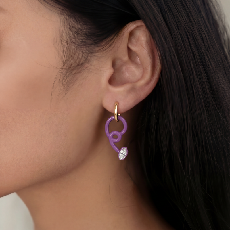 Amethyst Flow Drop Earrings