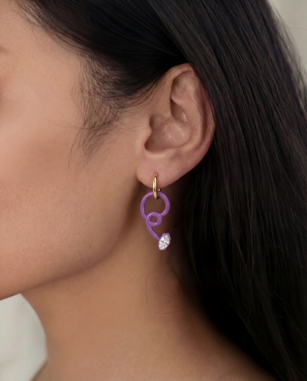 Amethyst Flow Drop Earrings