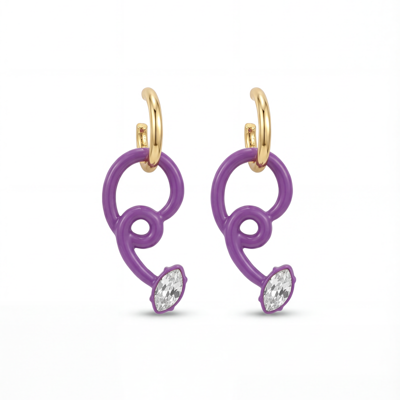 Amethyst Flow Drop Earrings