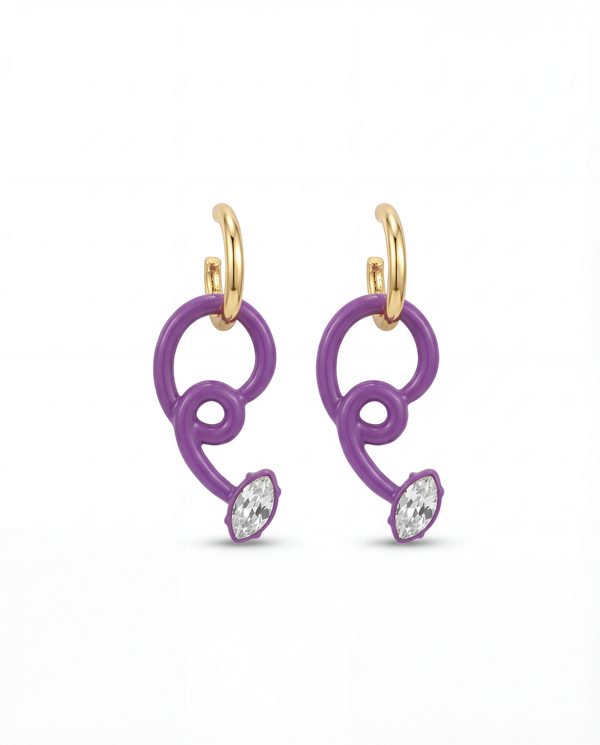 Amethyst Flow Drop Earrings