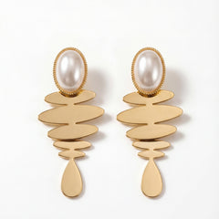 Pearl Totem Drop Earrings