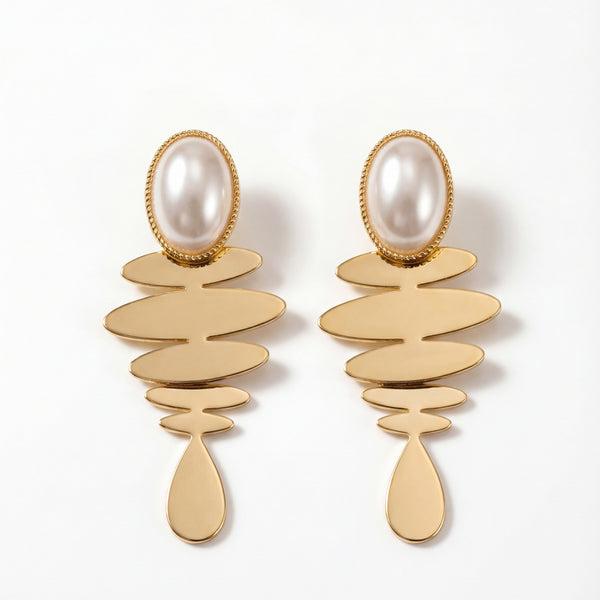 Pearl Totem Drop Earrings