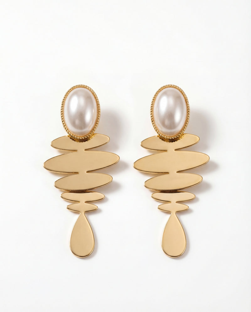 Pearl Totem Drop Earrings