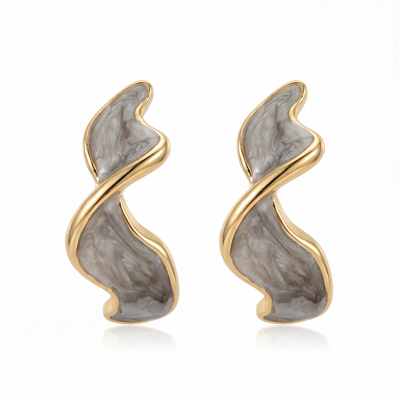 Ash Flow Stud Earrings