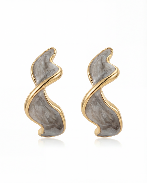 Ash Flow Stud Earrings