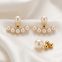 Pearl Arc Jacket Earrings