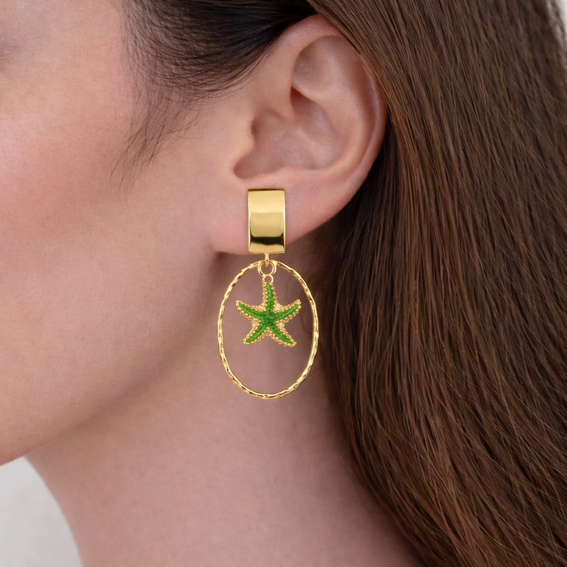 Emerald Tide Drop Earrings