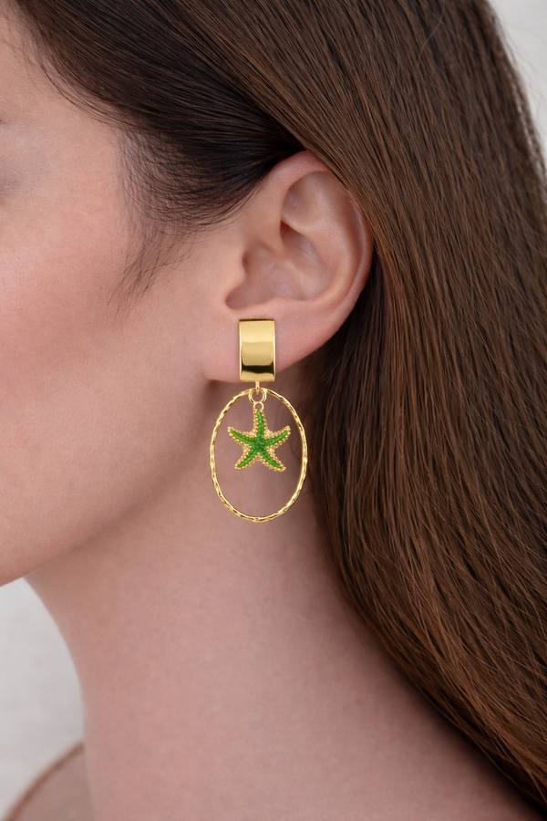 Emerald Tide Drop Earrings