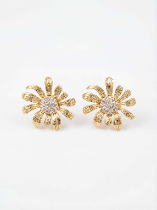 Golden Bloom Stud Earrings