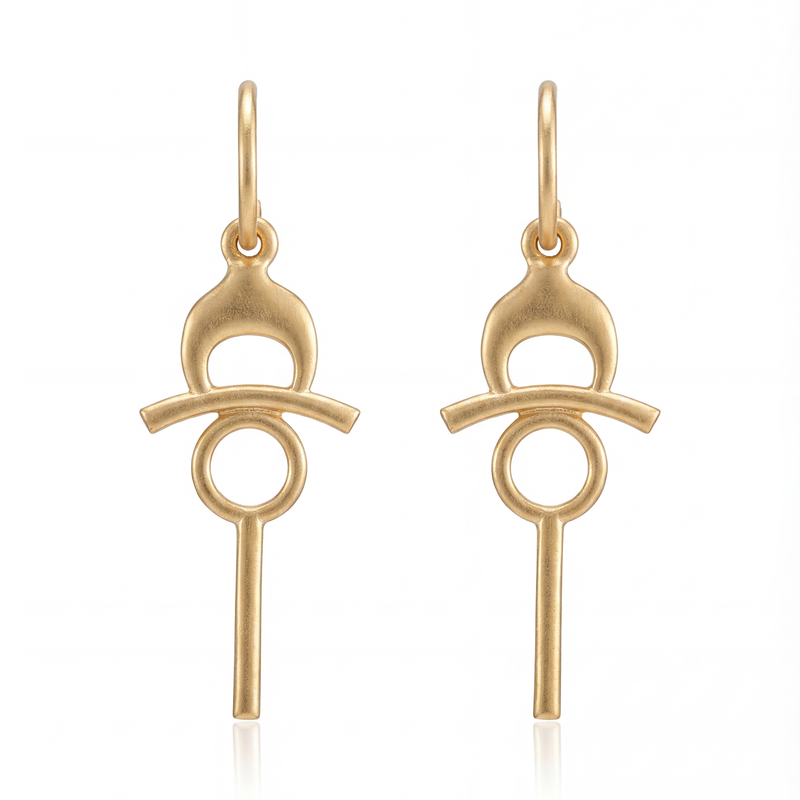 Arc Line Drop Earrings