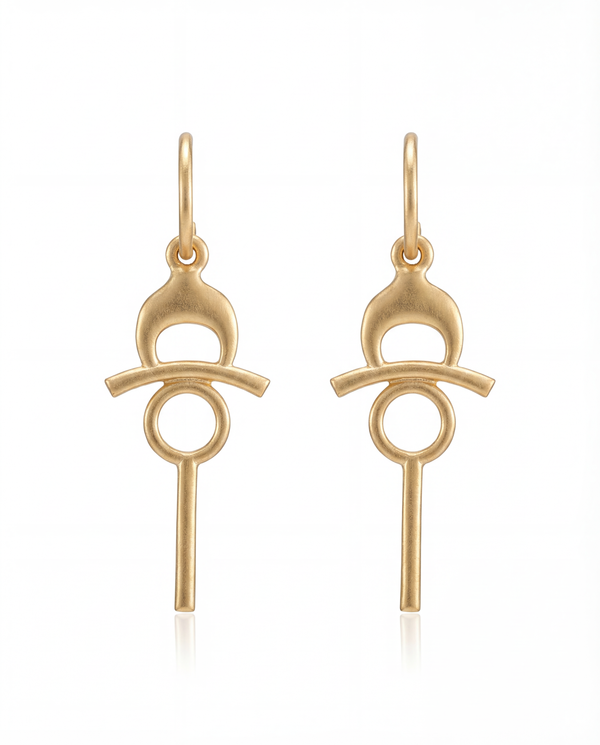Arc Line Drop Earrings