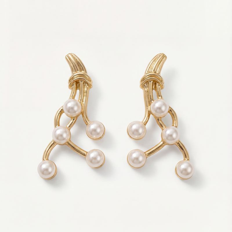 Serene Pearl Branch Earrings