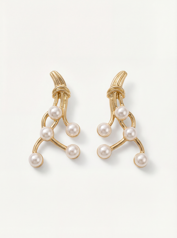 Serene Pearl Branch Earrings