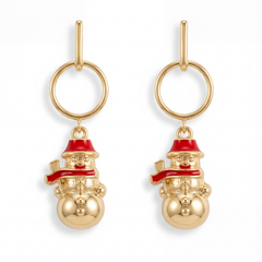 Noel Snowman Drop Earrings