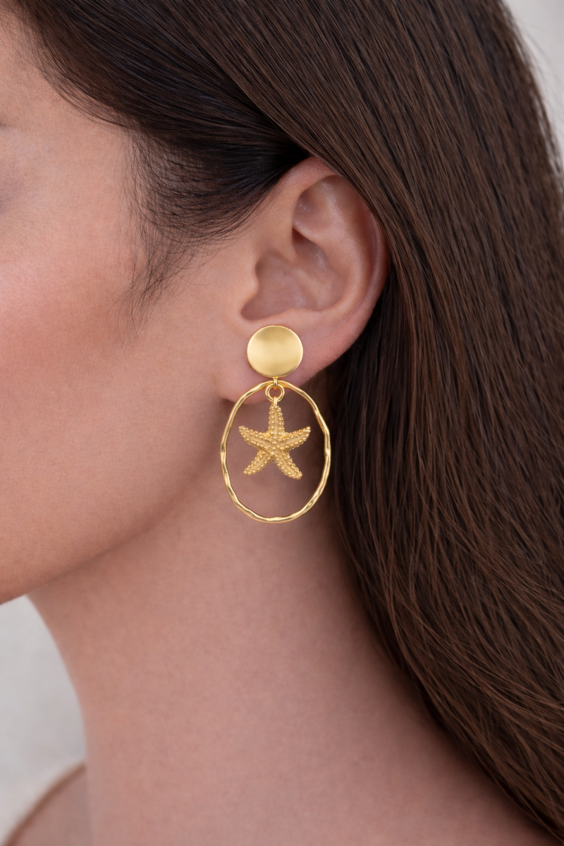 Peach Tide Drop Earrings