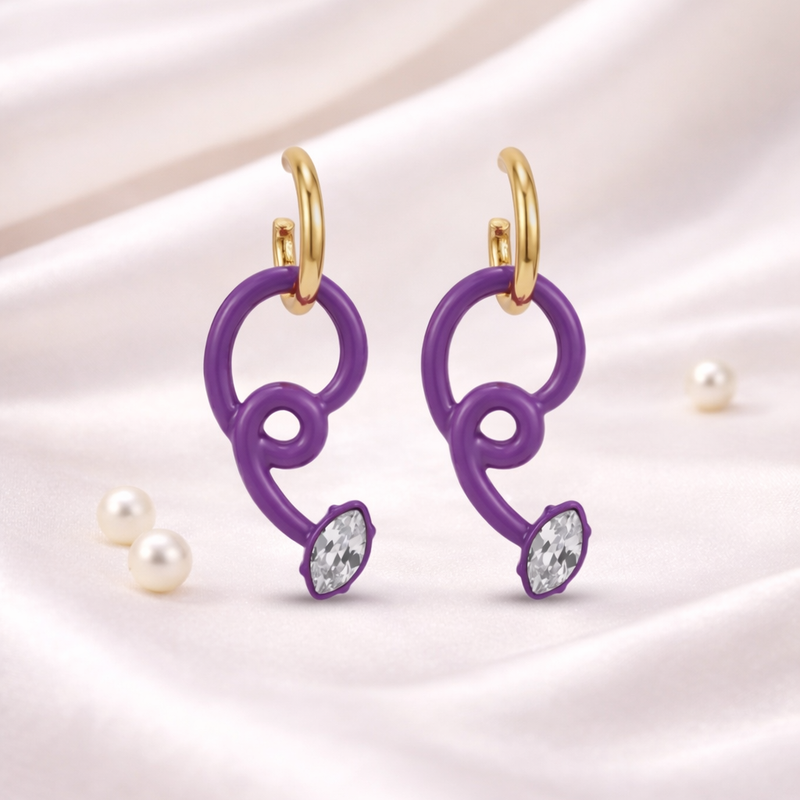 Amethyst Flow Drop Earrings