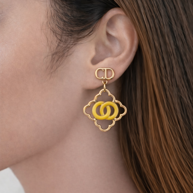 Amber Loop Quatre Drop Earrings