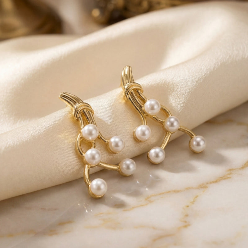 Serene Pearl Branch Earrings