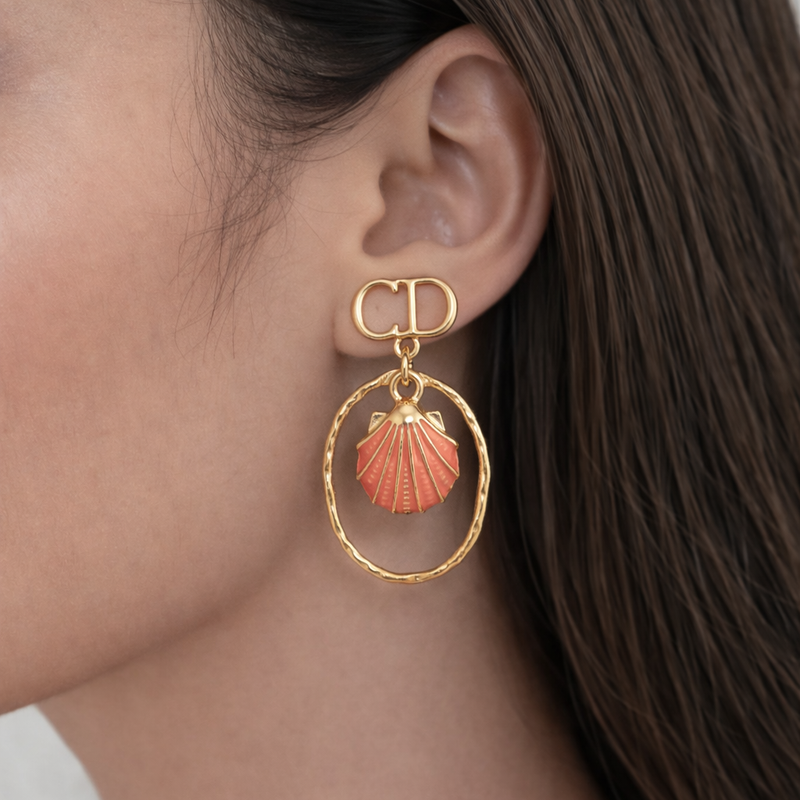 Coral Tide Drop Earrings