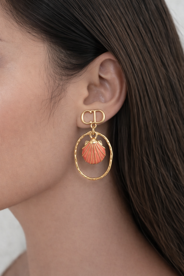 Coral Tide Drop Earrings
