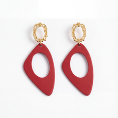 Ruby Arc Drop Earrings